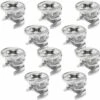 10x Raccord Boitier D'assemblage Rastex Excentrique Ø15mm Alliage Zingué Brut Panneau Meuble, épaisseur 29mm