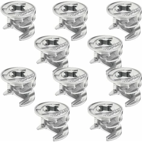 10x Raccord Boitier D'assemblage Rastex Excentrique Ø15mm Alliage Zingué Brut Panneau Meuble, épaisseur 29mm 3 10x Raccord Boitier D'assemblage Rastex Excentrique Ø15mm Alliage Zingué Brut Panneau Meuble, épaisseur 29mm