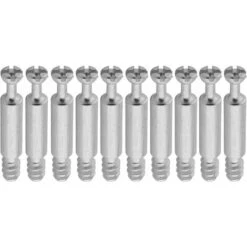 10x Goujon Ferrure Raccord D'assemblage Lisse Rastex Panneau Meuble Acier Brut, 15x24mm