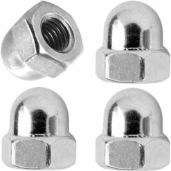 4x écrou Hexagonal Borgne Acier Chromé M10x1 (H=21mm) Axe Moyeu De Roue Avant Arrière