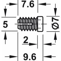 20x Manchon D'écartement Insert Plastique Filetage Intérieur M4 X Longueur 7,5mm Pour Trou 5mm Vis Cheville Fixation Meuble -Fischer Boutique 55842836 3
