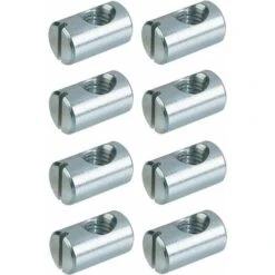 8x Ferrure D'assemblage Filetage M6 X Longueur 20mm X 12mm Acier écrou Connecteur Meuble Bois Lit Bébé Berceau Table Chaise Armoire étagère Goujon Excentrique