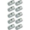 10x Ferrure D'assemblage Filetage M6 X Longueur 20mm X 10mm Acier Chromé écrou Connecteur Meuble Bois Lit Bébé Berceau Table Chaise Armoire étagère Goujon Excentrique