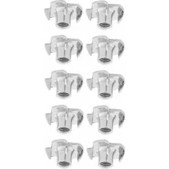 10x écrou à Griffe M10 Acier Et Vis Fixation Meuble Bois Lit Table Chaise Armoire étagère