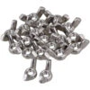100 PCS Ecrous Papillon En Acier Inoxydable Écrous à Ailettes Oreille Boulon De Serrage Outils De Pour Bricolage - M4
