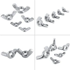 100 PCS Ecrous Papillon En Acier Inoxydable Écrous à Ailettes Oreille Boulon De Serrage Outils De Pour Bricolage - M4 -Fischer Boutique 56801646 3