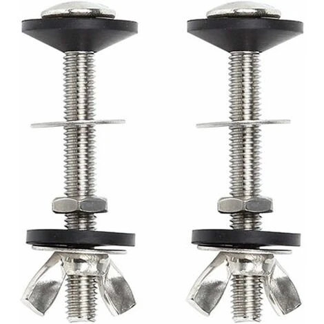 Kit De 2 Boulons De Réservoir De Chasse D'eau En Acier Inoxydable, Fixation Universelle Pour Cuvette De WC Facile à Installer 3 Kit De 2 Boulons De Réservoir De Chasse D'eau En Acier Inoxydable, Fixation Universelle Pour Cuvette De WC Facile à Installer