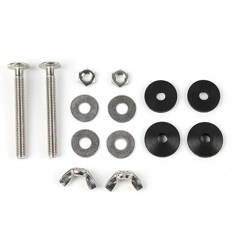 Kit De 2 Boulons De Réservoir De Chasse D'eau En Acier Inoxydable, Fixation Universelle Pour Cuvette De WC Facile à Installer 7 Kit De 2 Boulons De Réservoir De Chasse D'eau En Acier Inoxydable, Fixation Universelle Pour Cuvette De WC Facile à Installer – Image 5