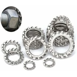 Rondelles De Verrouillage Des Dents 300 Pièces Rondelle Frein Inoxydable Rondelles Dentées Rondelles De Blocage Rondelles Dentées Externes Assortiment Ensemble M2,5 M3 M4 M5 M6 M8 M10 M12, Fonepro -Fischer Boutique 58250803 4