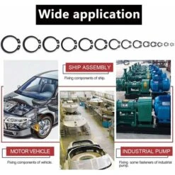 300Pcs Assortiment Circlip Kit, Coffret Circlips En Acier Inoxydable E-Clip Anneau De Retenue Externe Snap Kit Pour Anneau à Circlip, 2mm à 32mm, Fonepro -Fischer Boutique 58250804 5