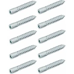 10x Vis à Double Filetage M8 X 60mm Assemblage Sans Tête Empreinte Torx Filetée Métaux Bois Pied Meuble