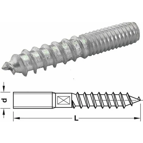 10x Vis à Double Filetage M8 X 60mm Assemblage Sans Tête Empreinte Torx Filetée Métaux Bois Pied Meuble 4 10x Vis à Double Filetage M8 X 60mm Assemblage Sans Tête Empreinte Torx Filetée Métaux Bois Pied Meuble – Image 2