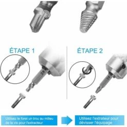 Extracteurs De Vis Endommagés [6 Pièces], Extracteur De Vis, Extracteur De Boulon Cassé En Acier HSS 4341, Dureté Supérieure à 63 HRC -Fischer Boutique 58575628 4