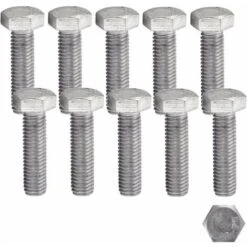 10x Vis Métaux Tête Hexagonale TH M4x30mm Acier Inoxydable A2 Norme DIN 933 Filetage Total