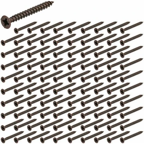 100x Vis Cruciforme PZ à Tête Fraisée M3x25mm Filetage Complet Brunie Bronze 3 100x Vis Cruciforme PZ à Tête Fraisée M3x25mm Filetage Complet Brunie Bronze