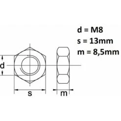 4x écrou D'échappement M8x1,25 Acier Cuivré M8 Clé 13mm Pot Collecteur Voiture Moto Tracteur Tondeuse Engin Agricole -Fischer Boutique 60186748 2