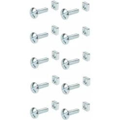 4x Boulon De Couverture Gouttière M6x50 Acier Vis Poelier Tête Ronde + écrou Carré Toiture