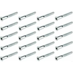 20x Vis D'assemblage Confirmat 7x50 Mm Tête Frais 6 Pans Creux CHC Allen SW4 Bois Meuble Panneaux Lit Armoire étagère Planche