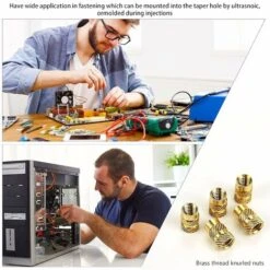 RHAFAYRE Insert Fileté, 300 Pièces Inserts D'écrou M2, M2,5, M3, M4, M5, M6 Insert Fileté Filetage Femelle Écrous Moletés En Laiton Douilles Filetées Insert Moleté Laiton Pour Plastique Bois Impressio 10 RHAFAYRE Insert Fileté, 300 Pièces Inserts D'écrou M2, M2,5, M3, M4, M5, M6 Insert Fileté Filetage Femelle Écrous Moletés En Laiton Douilles Filetées Insert Moleté Laiton Pour Plastique Bois Impressio -Fischer Boutique 63763698 4