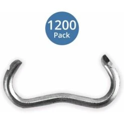 DENUOTOP 1200 Pièces Agrafes De Grillage Galvanisées, Pour Cages Pour Animaux De Compagnie, Clôtures -Fischer Boutique 64075217 2