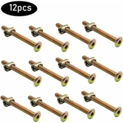 12 Pièces Boulons M6 Boulon Fixation Avec Écrou à Barrel Fixation Boulons à Ecrous Cylindriques Finition Zinguée M6 Hexagonale Vis Bouchon Vis Barrel Boulons Pour Meubles Lit Chaises Arcenciél -Fischer Boutique 64127752 3
