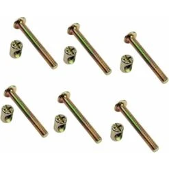 12 Pièces Boulons M6 Boulon Fixation Avec Écrou à Barrel Fixation Boulons à Ecrous Cylindriques Finition Zinguée M6 Hexagonale Vis Bouchon Vis Barrel Boulons Pour Meubles Lit Chaises Arcenciél -Fischer Boutique 64127752 4