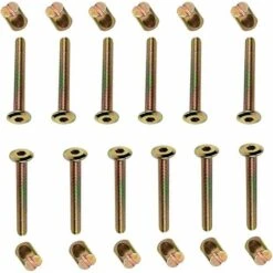 12 Pièces Boulons M6 Boulon Fixation Avec Écrou à Barrel Fixation Boulons à Ecrous Cylindriques Finition Zinguée M6 Hexagonale Vis Bouchon Vis Barrel Boulons Pour Meubles Lit Chaises Arcenciél -Fischer Boutique 64127752 5