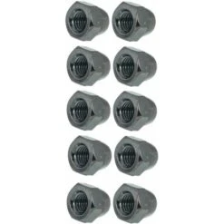 10x Ecrou Borgne Hexagonal M12 Acier Zingué DIN 1587