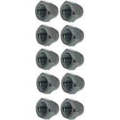 10x Ecrou Borgne Hexagonal M6 Acier Zingué DIN 1587