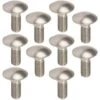 10x Vis à Tête Bombée Collet Carré DIN 603 Acier Inoxydable A2, M5x35mm -Fischer Boutique 64157206 1