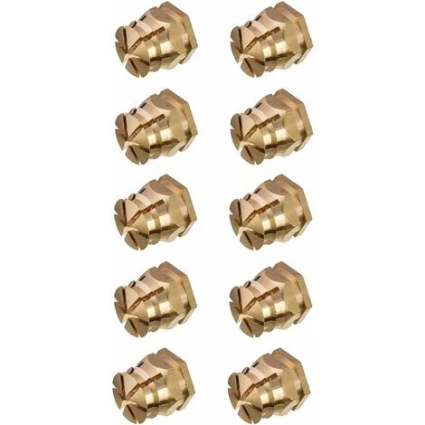 10x Manchon D'écartement Laiton M6 X 8mm Longueur 12mm Meuble Bois Insert Vis écrou 3 10x Manchon D'écartement Laiton M6 X 8mm Longueur 12mm Meuble Bois Insert Vis écrou