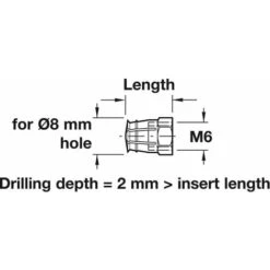 10x Manchon D'écartement Laiton M6 X 8mm Longueur 12mm Meuble Bois Insert Vis écrou 8 10x Manchon D'écartement Laiton M6 X 8mm Longueur 12mm Meuble Bois Insert Vis écrou -Fischer Boutique 64441797 3