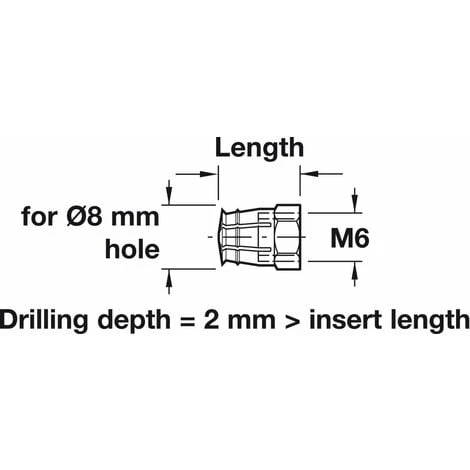 10x Manchon D'écartement Laiton M6 X 8mm Longueur 12mm Meuble Bois Insert Vis écrou 5 10x Manchon D'écartement Laiton M6 X 8mm Longueur 12mm Meuble Bois Insert Vis écrou – Image 3
