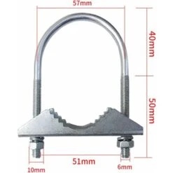 Support Antenne Universel Avec Boulons En U, Support Angle Réglable Pour Antennes, Peinture En Métal Massif, Blanc 11 Support Antenne Universel Avec Boulons En U, Support Angle Réglable Pour Antennes, Peinture En Métal Massif, Blanc -Fischer Boutique 65335361 5