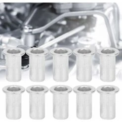 100Pcs Ecrou A Sertir M5, Écrou à Sertir Aluminium, Écrou à Rivet Fileté à Tête Plate, Rivet Nuts M5 De Écrou D'Insertion Pour Automobiles, Meubles -Fischer Boutique 65644799 3