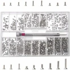 500 Pièces Kit De Vis De Réparation Minuscule Micro, M1.2 M1.4 M2 Micro Vis De Réparation, Kit D'Assortiment De Petites Vis En Acier Inoxydable Avec Tournevis, Argent