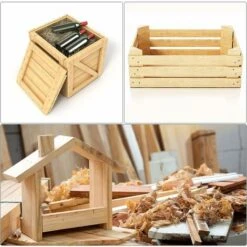Petit Minuscule Quincaillerie Clous Fer 2.5X1x0.4cm Pour Bricolage Décoratif Bois Boîtes Accessoires Doré 100pcs Ephé -Fischer Boutique 66809671 3