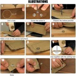 60-teiliges Marine-Segeltuch-Druckknopf-Set Mit Metallschrauben Für Boote, Sockel Mit 2 Einstellwerkzeugen Für Bootsabdeckungen, Möbel -Fischer Boutique 67596974 5