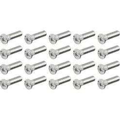 20x Ecrou Douille Tête Plate En Acier Nickelé Pour Vis M6 Fixation Métal Bois Meuble étagère