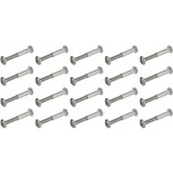 20x Ecrou Douille Tête Plate Et Vis Cruciforme Tête Plate En Acier Fixation Métal Bois Meuble étagère, M6x30mm