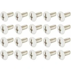 20x Vis Cruciforme Tête Plate En Acier Nickelé Matériel De Fixation Métal Bois Meuble étagère, M6x15mm