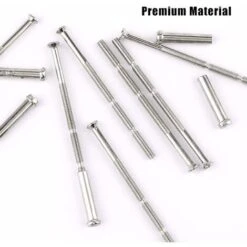 8 Jeux Vis Pour Poignée De Porte, Vis M3 De Poignée De Porte Mâle à Femelle Plaquées Nickel Boulons De Fixation Et Manchons De Connexion Pour Écussons Tiroirs D'Armoire -Fischer Boutique 69263336 3