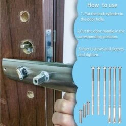 8 Jeux Vis Pour Poignée De Porte, Vis M3 De Poignée De Porte Mâle à Femelle Plaquées Nickel Boulons De Fixation Et Manchons De Connexion Pour Écussons Tiroirs D'Armoire -Fischer Boutique 69263336 5