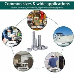 Coffrets Boulons Et Écrous M2 M3 M4 Vis En Acier Inoxydable Bouton Tête Hexagonale Socket Assortiment Kit Avec Boîte De Rangement Épaisse 480 Pièces -Fischer Boutique 69263354 4