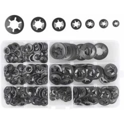 340 Pièces Rondelle Autobloquante, Rondelles Frein Assorties, Rondelles De Verrouillage à Vitesse Rapide(Noir)