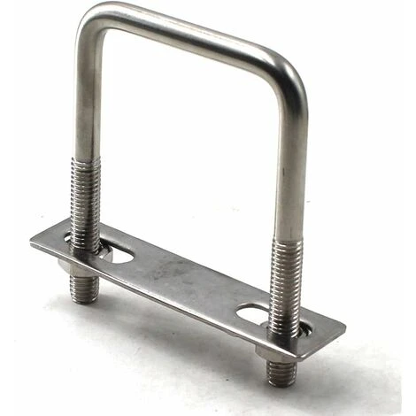 Lot De 4 Boulons D'arrimage Carrés En U En Acier Inoxydable 304 M6 X 40 X 80 Mm,Yeurié 4 Lot De 4 Boulons D'arrimage Carrés En U En Acier Inoxydable 304 M6 X 40 X 80 Mm,Yeurié – Image 2