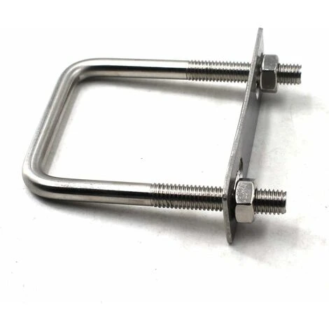 Lot De 4 Boulons D'arrimage Carrés En U En Acier Inoxydable 304 M6 X 40 X 80 Mm,Yeurié 5 Lot De 4 Boulons D'arrimage Carrés En U En Acier Inoxydable 304 M6 X 40 X 80 Mm,Yeurié – Image 3