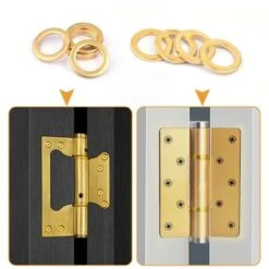 80 Pièces Rondelles Plates En Acier Inoxydable Assortiment Kit, Rondelles En Laiton Massif Pour Charnières De Porte, Charnières De Porte En Boîte D'assortiment -Fischer Boutique 69631048 4