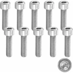 10x Vis Métaux CHC (BTR) Acier Inoxydable A2 Norme DIN 912 RVS Empreinte 6 Pans Creux Hexagonale, M4x10