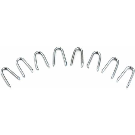 Agrafe Pour Grillage Galvanisée En Forme De U , 24 Mm , Crampons En Acier Galvanisé , Pour Fil De Clôture Fixe , Argent , 500 G 5 Agrafe Pour Grillage Galvanisée En Forme De U , 24 Mm , Crampons En Acier Galvanisé , Pour Fil De Clôture Fixe , Argent , 500 G – Image 3